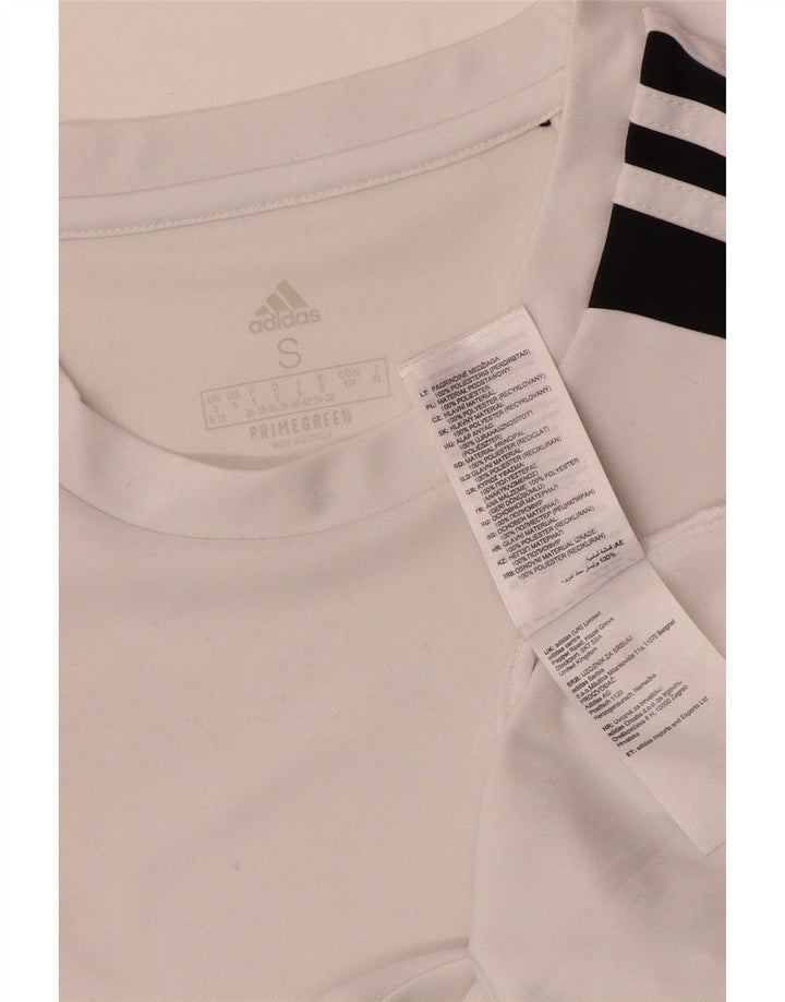 Adidas Womens Aeroready T-Shirt Top UK 8/10 Small White Polyester