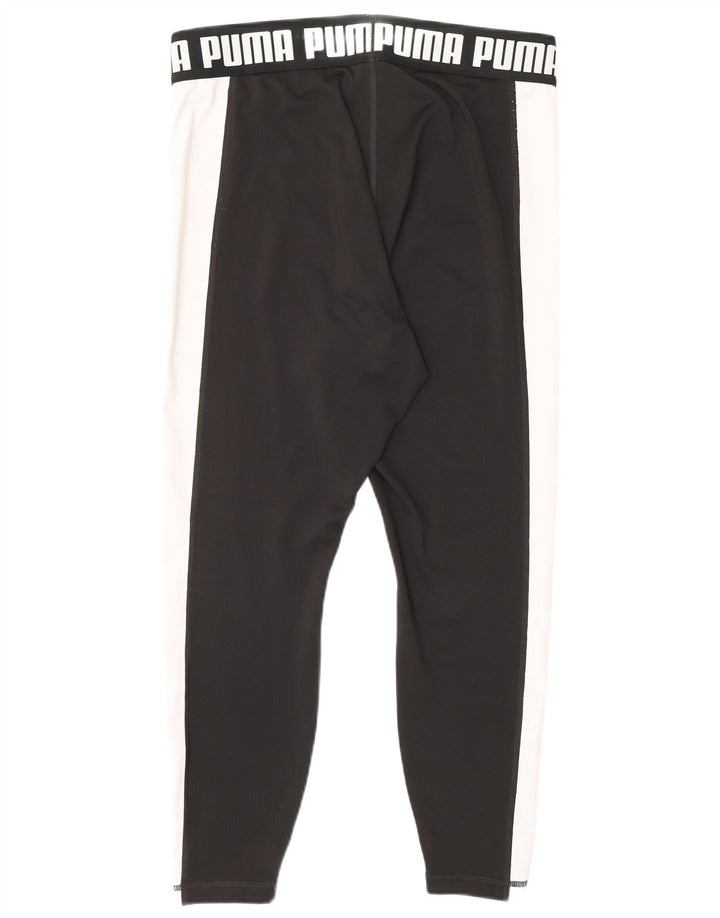 Puma Womens Graphic Leggings UK 16 Large Black Polyester Sports