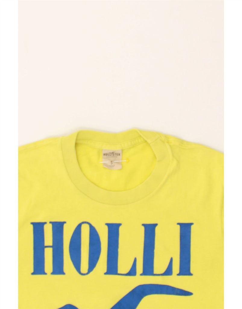 HOLLISTER Mens Graphic T-Shirt Top Small Yellow Cotton | Vintage Hollister | Thrift | Second-Hand Hollister | Used Clothing | Messina Hembry 