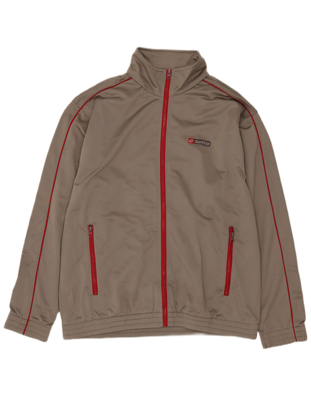 Lotto Mens Tracksuit Top Jacket Large Khaki Polyester