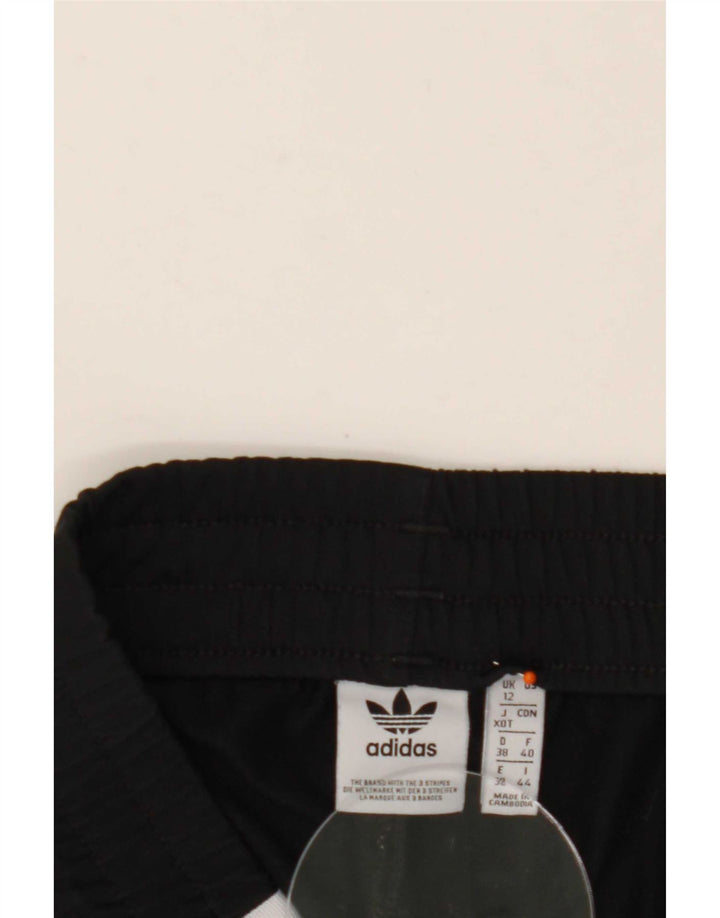 Adidas Womens Sport Shorts UK 12 Medium Black Polyester