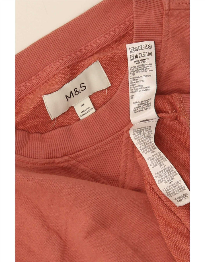 Marks & Spencer Mens Sweatshirt Jumper XL Orange Cotton