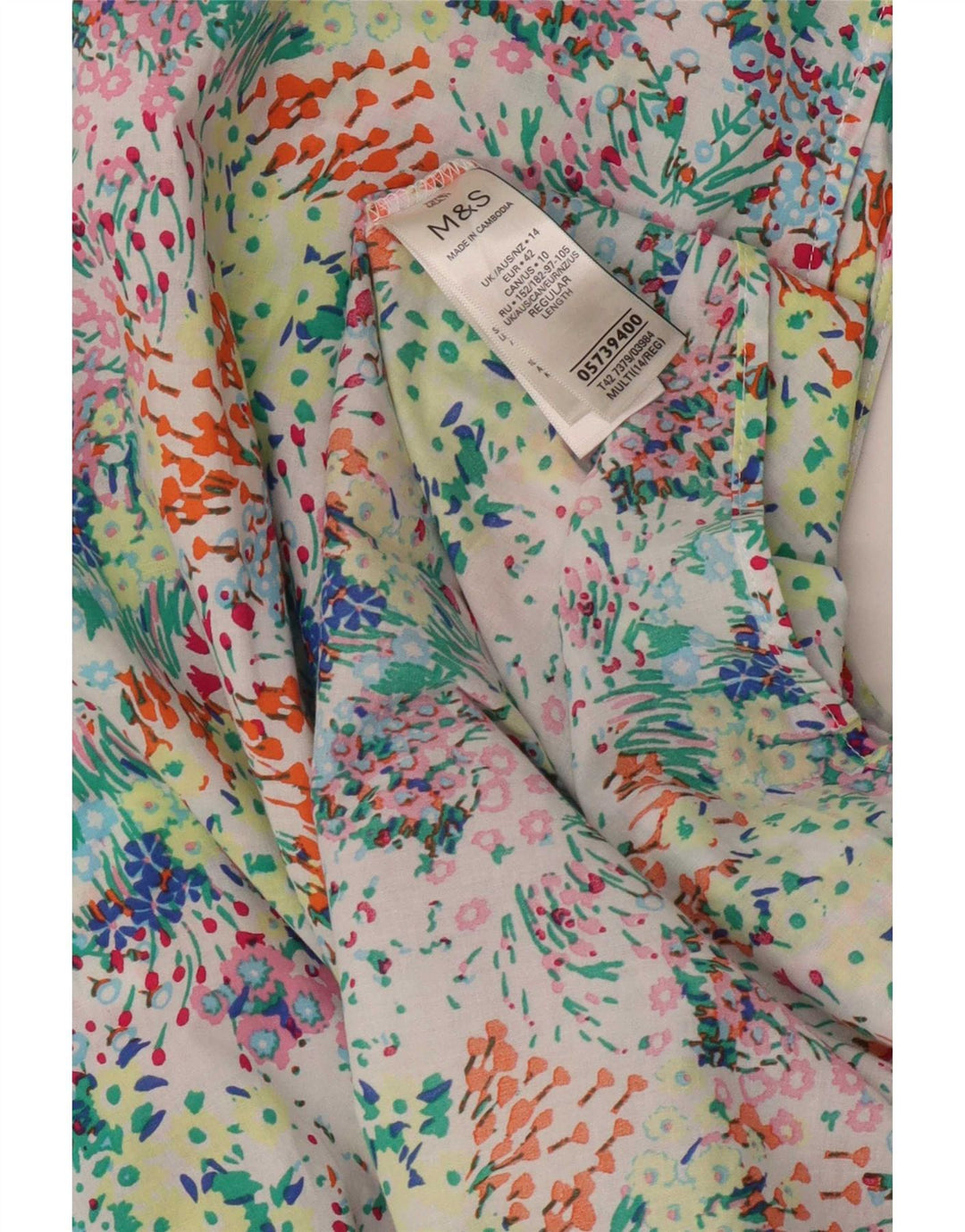 Marks & Spencer Womens Maxi Dress UK 14 Large Multicoloured Floral