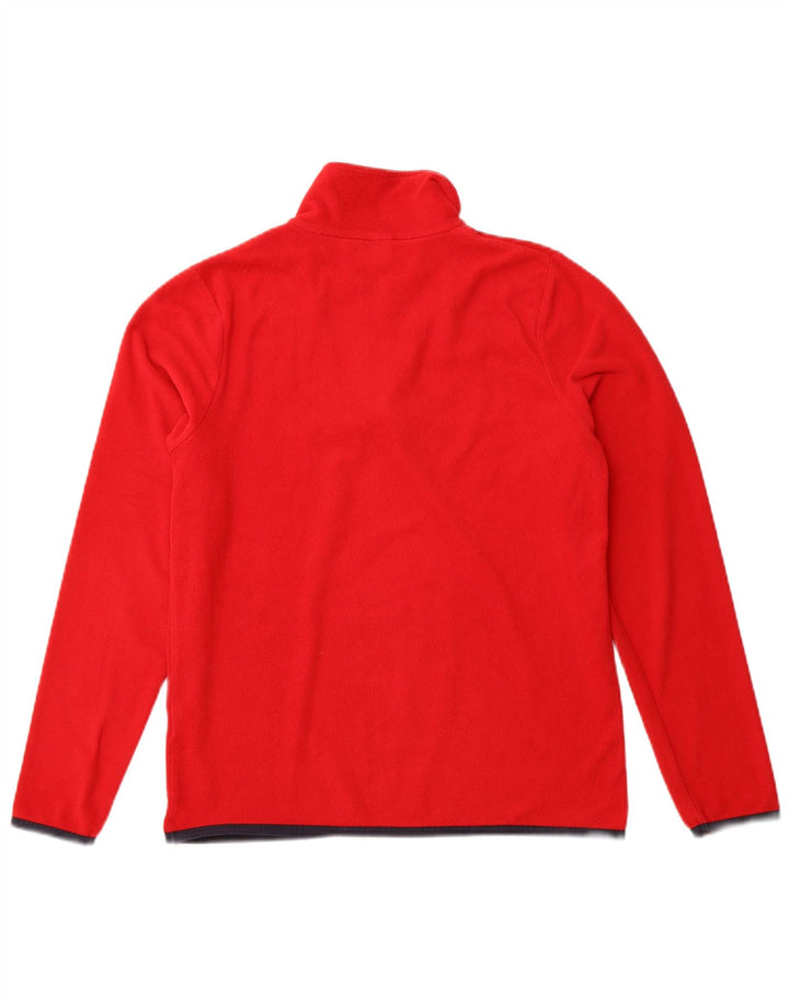 LOTTO Boys Zip Neck Fleece Jumper 15-16 Years XL Red