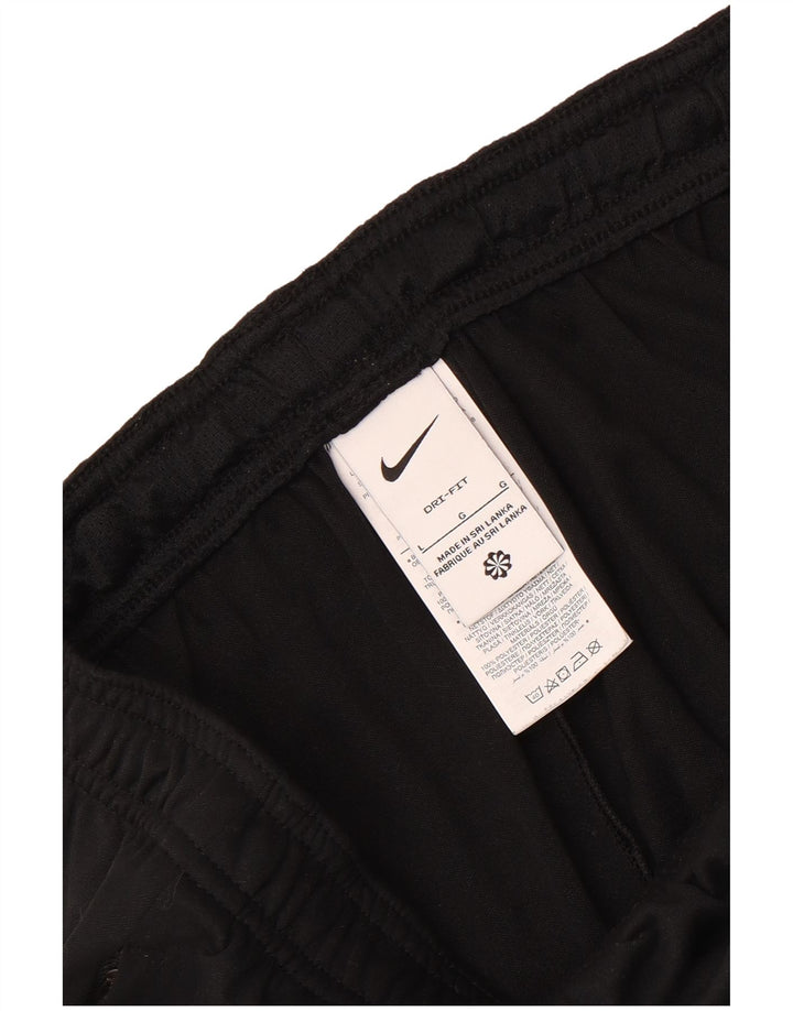 Nike Mens Dri Fit Tracksuit Trousers Large  Black Colourblock Polyester