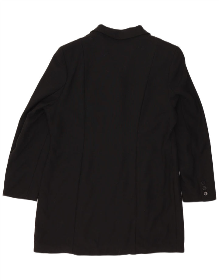 Marks & Spencer Womens Overcoat UK 16 Large Black New Wool
