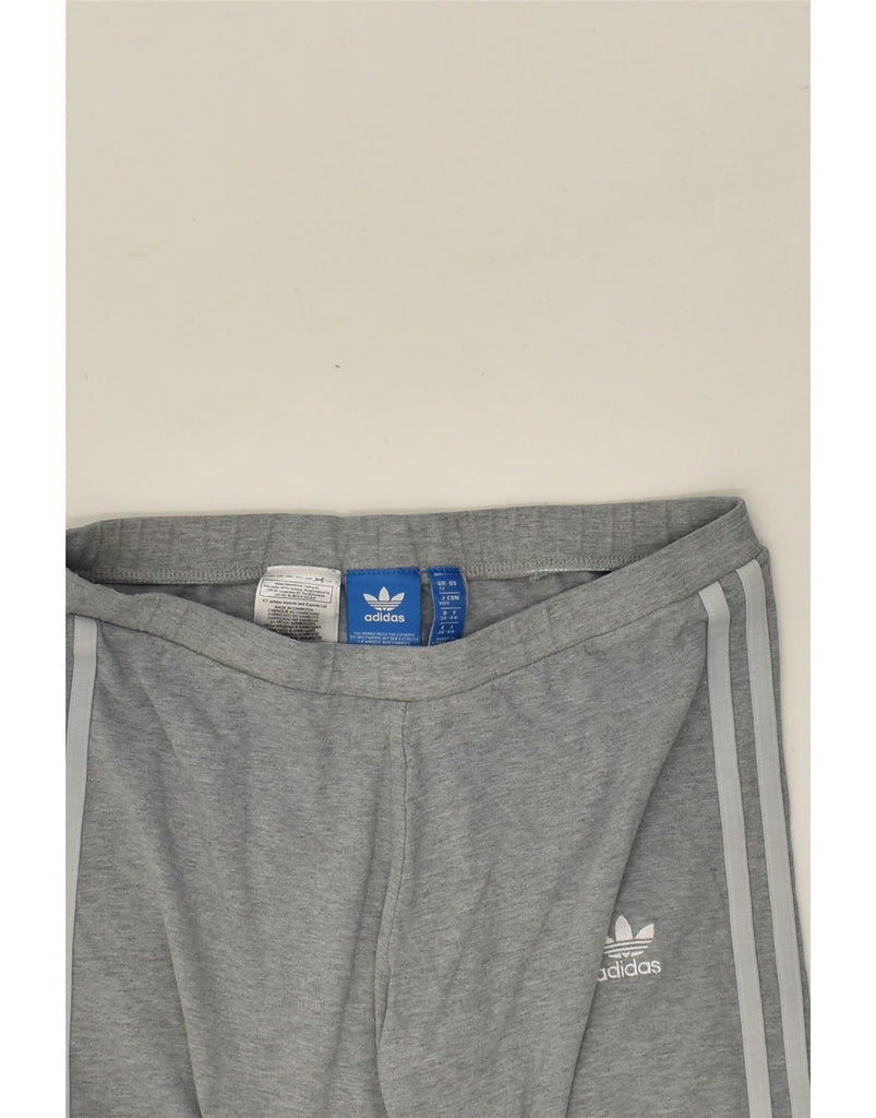 ADIDAS Womens Leggings UK 12 Medium Grey Cotton | Vintage Adidas | Thrift | Second-Hand Adidas | Used Clothing | Messina Hembry 