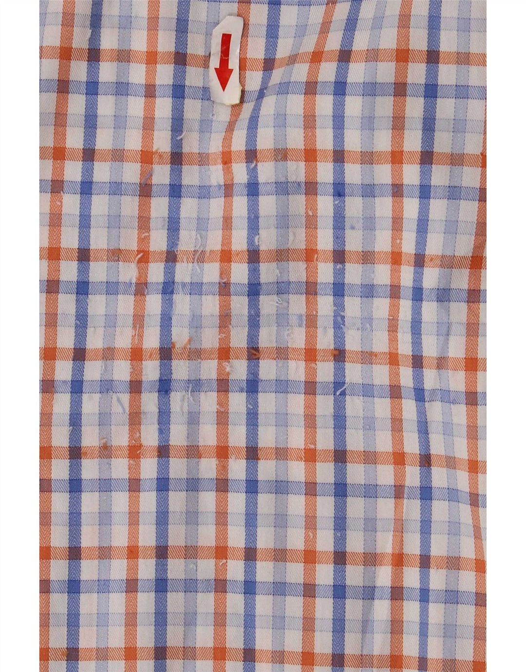 Chaps Mens Shirt Size 16 1/2 Large Blue Check Cotton