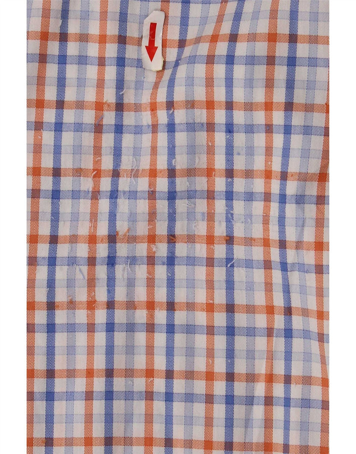 Chaps Mens Shirt Size 16 1/2 Large Blue Check Cotton