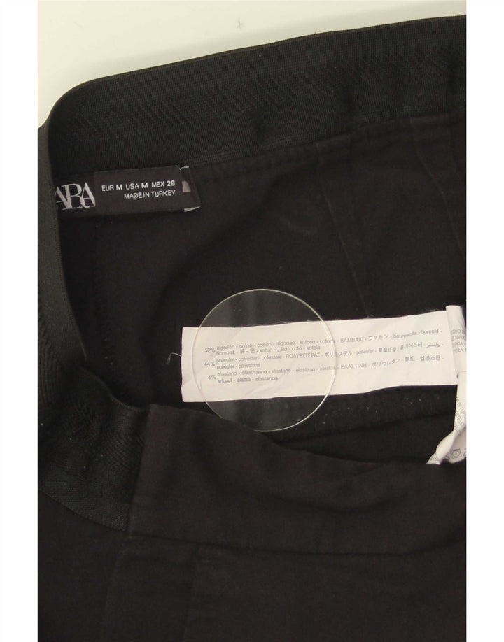 Zara Womens Slim Chino Trousers Medium W28 L26 Black Cotton
