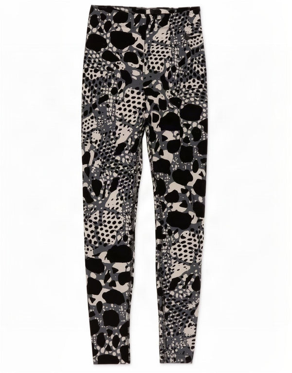 Nike Womens Leggings UK 4 XS Multicoloured Spotted Cotton