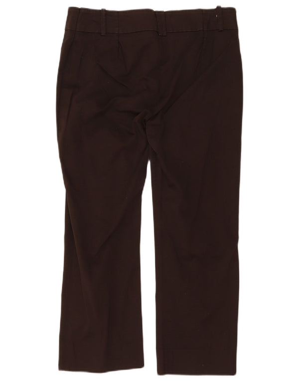 Zara Womens Straight Cropped Trousers EU 44 XL W34 L23 Brown