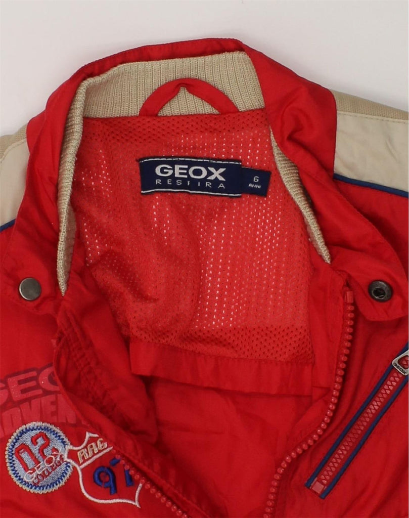 GEOX Boys Bomber Jacket 5-6 Years Red Polyester | Vintage Geox | Thrift | Second-Hand Geox | Used Clothing | Messina Hembry 