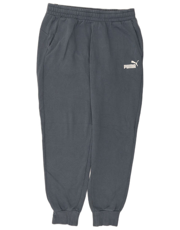 Puma Mens Tracksuit Trousers Joggers Large  Navy Blue Cotton