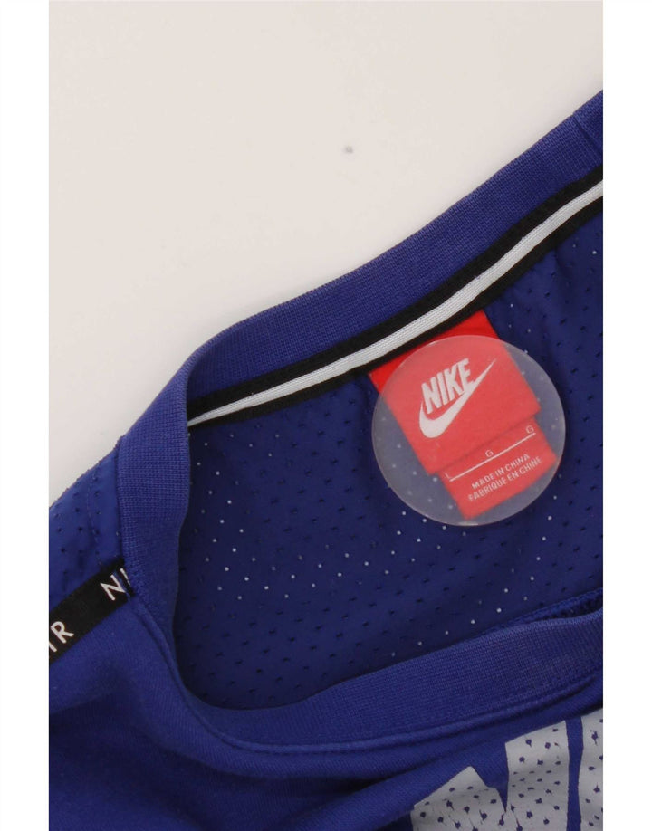 Nike Mens Graphic Sweatshirt Jumper Large Blue Colourblock