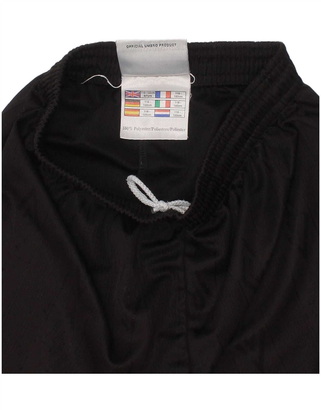 UMBRO Boys Sport Shorts 6-7 Years  Black Polyester