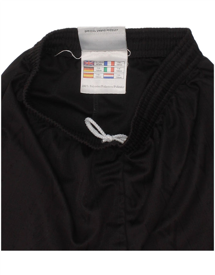 UMBRO Boys Sport Shorts 6-7 Years  Black Polyester