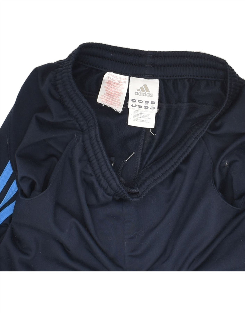 ADIDAS Girls Tracksuit Trousers 13-14 Years Navy Blue Polyester | Vintage Adidas | Thrift | Second-Hand Adidas | Used Clothing | Messina Hembry 