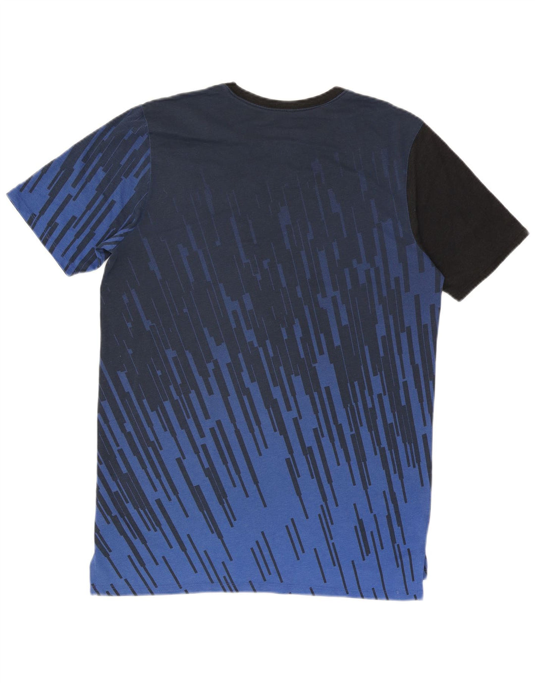Nike Mens Dri Fit T-Shirt Top Medium Blue Colourblock Polyester