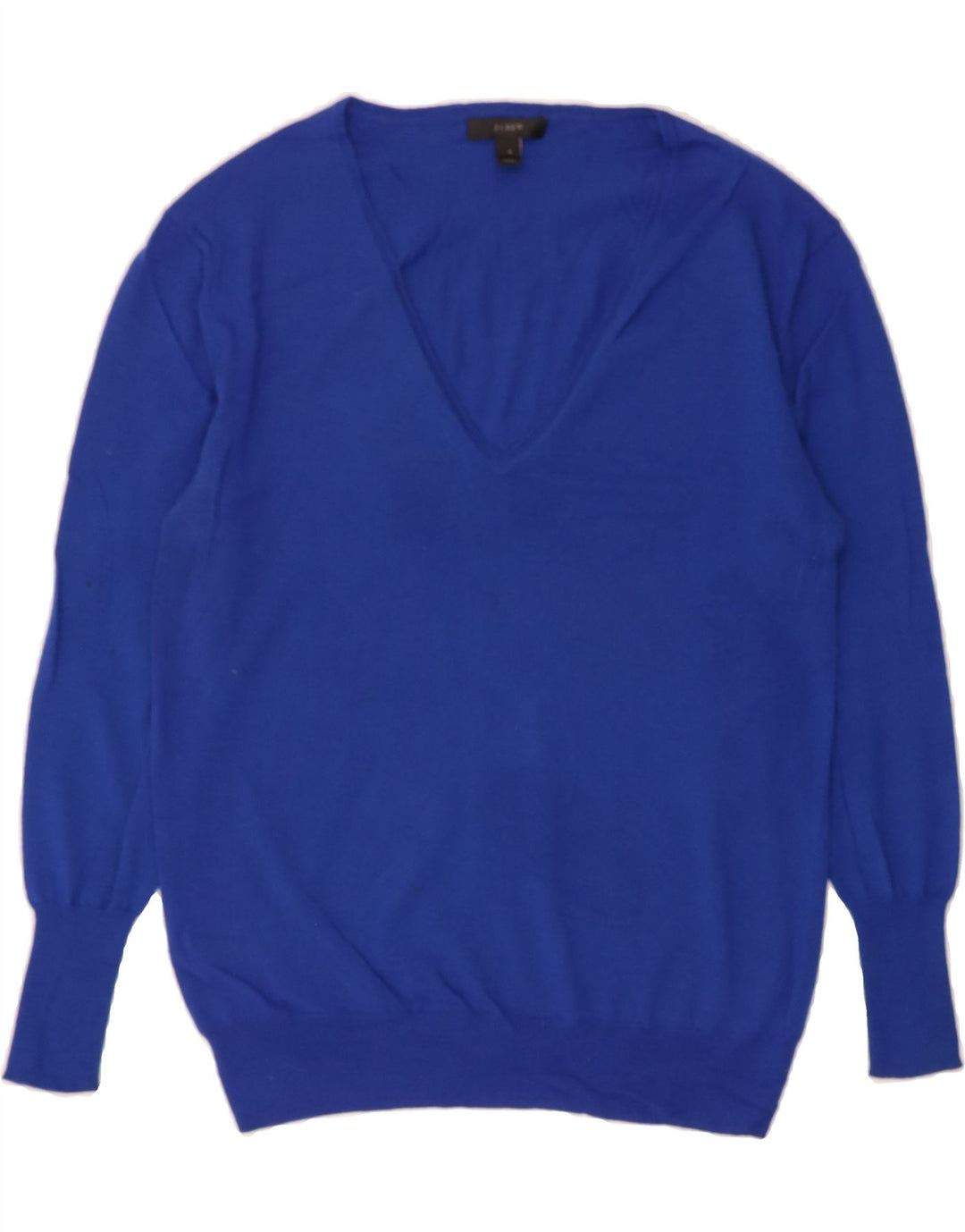 J. CREW Womens V-Neck Jumper Sweater UK 10 Small Blue Vintage J. Crew and Second-Hand J. Crew from Messina Hembry 