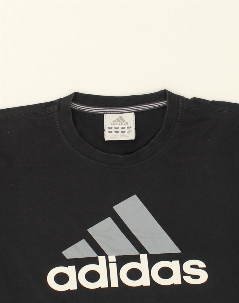 ADIDAS Mens Graphic T-Shirt Top Small Black Cotton | Vintage Adidas | Thrift | Second-Hand Adidas | Used Clothing | Messina Hembry 