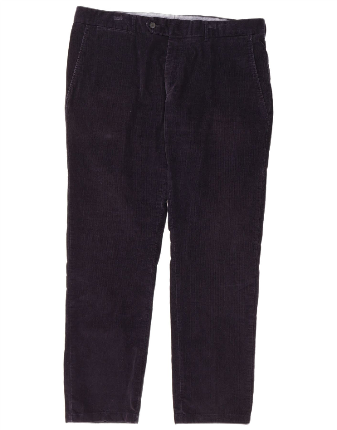 HACKETT Mens Straight Corduroy Trousers W38 L30 Navy Blue Cotton