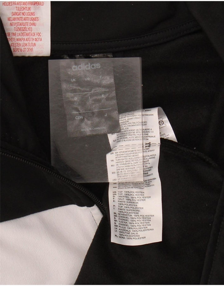 Adidas Boys Graphic Tracksuit Top Jacket 12-13 Years Black Colourblock