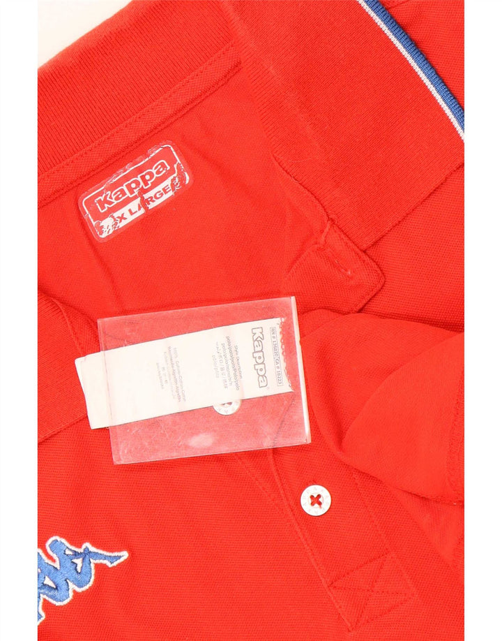 Kappa Mens Polo Shirt XL Red Cotton