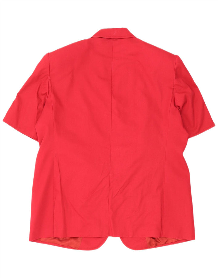 ELENA MIRO Womens Oversized Short Sleeve Blazer Jacket IT 44 Medium Red