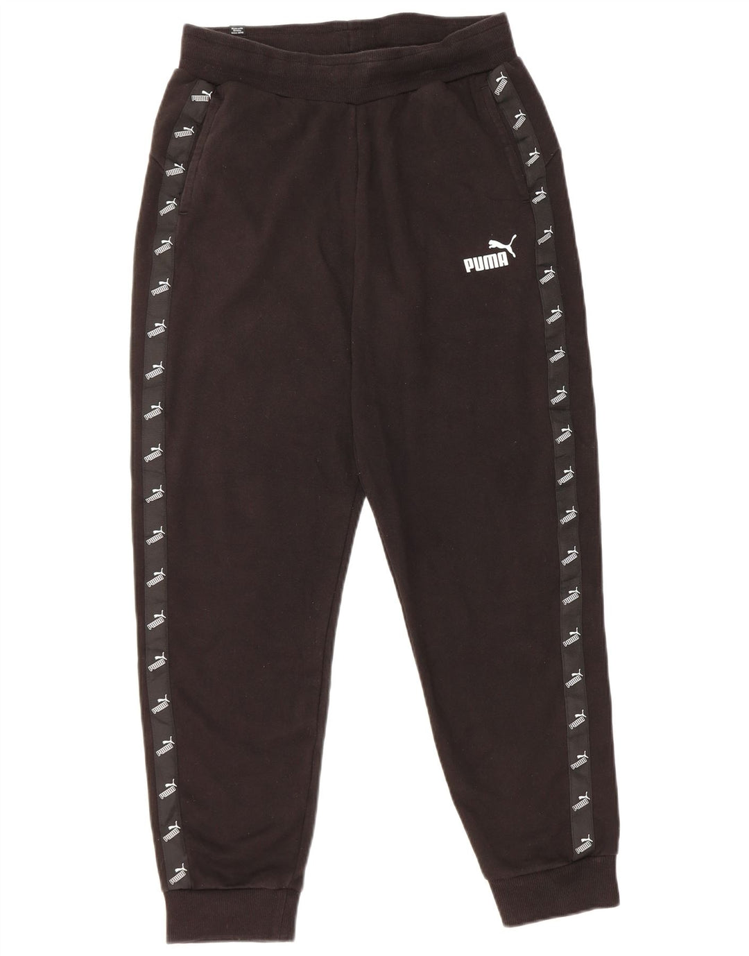 PUMA Mens Graphic Tracksuit Trousers Joggers Small  Black Cotton