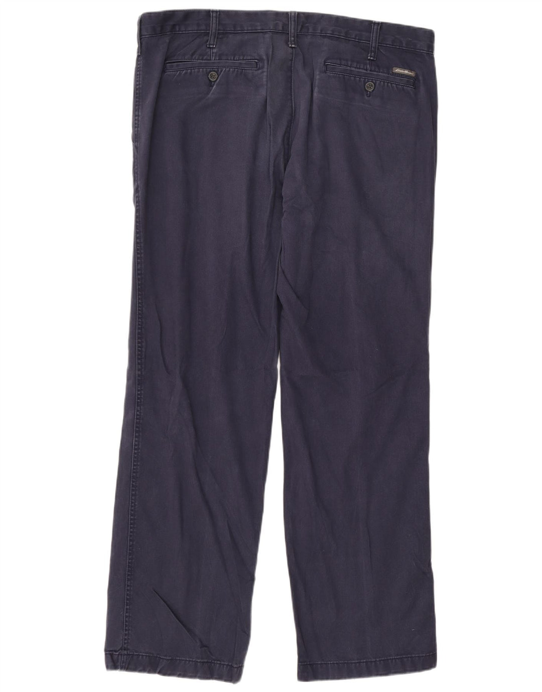 EDDIE BAUER Mens Straight Chino Trousers W38 L32 Navy Blue