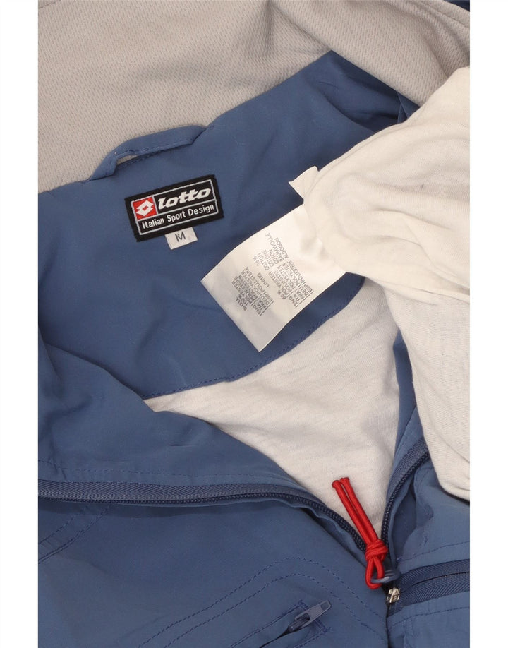 Lotto Mens Tracksuit Top Jacket Medium Blue Colourblock Polyester