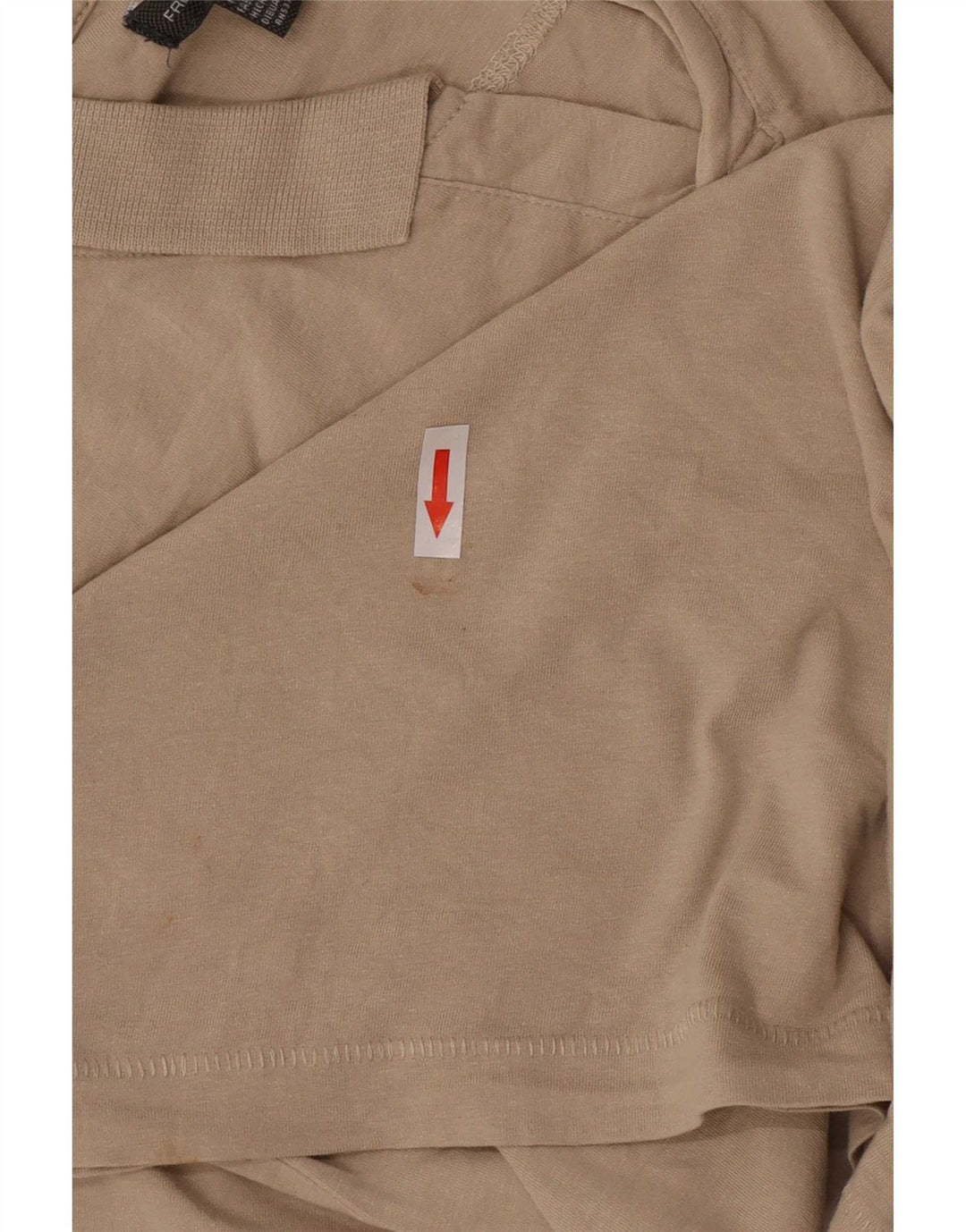 French Connection Mens Polo Shirt XL Beige Cotton