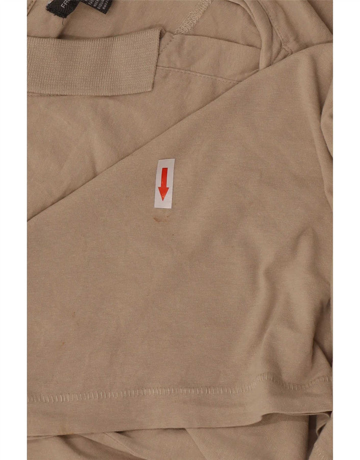 French Connection Mens Polo Shirt XL Beige Cotton