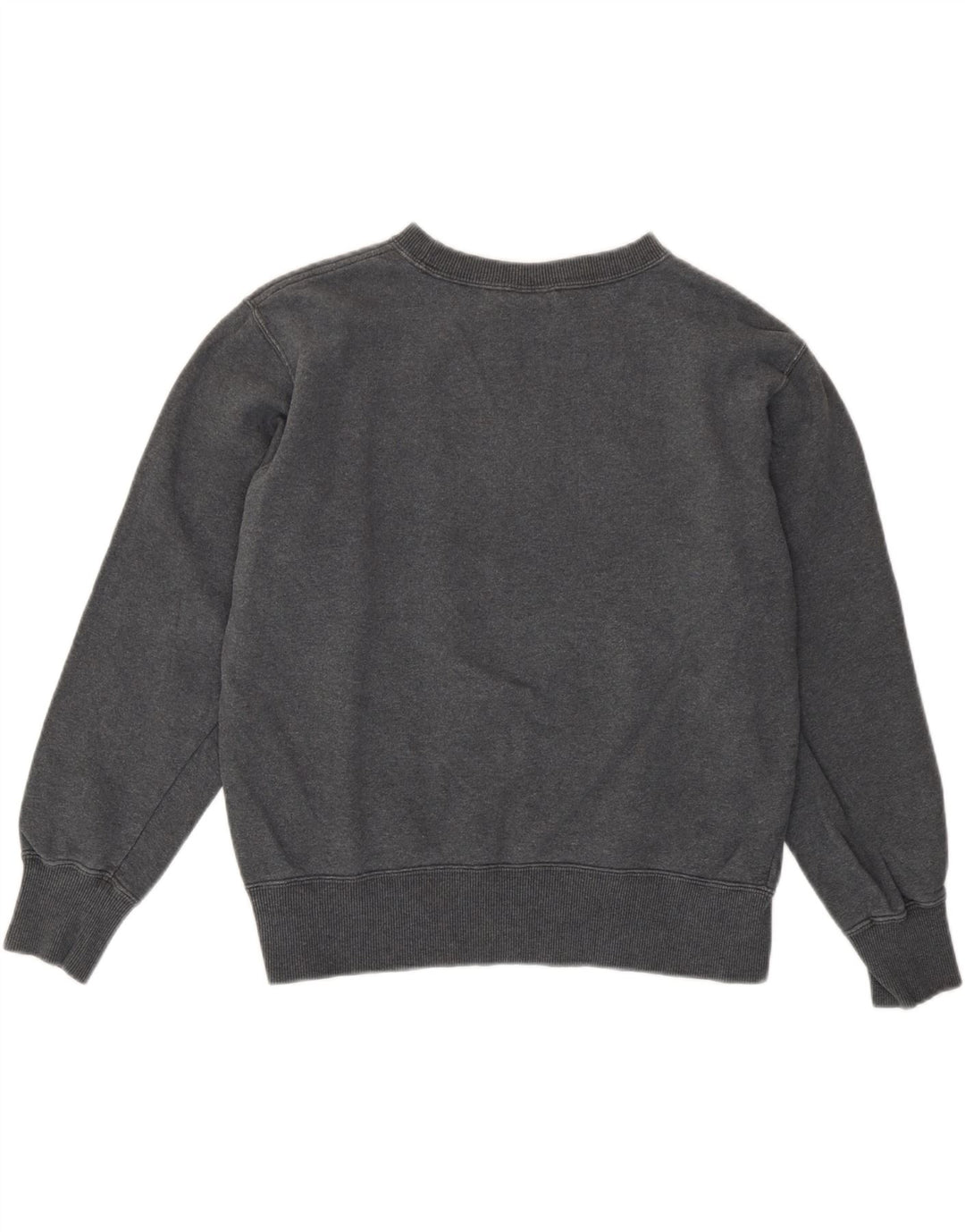 Champion Womens Oversized Sweatshirt Jumper UK 10 Small Grey Cotton