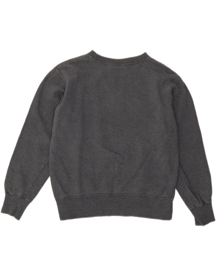 Champion Womens Oversized Sweatshirt Jumper UK 10 Small Grey Cotton