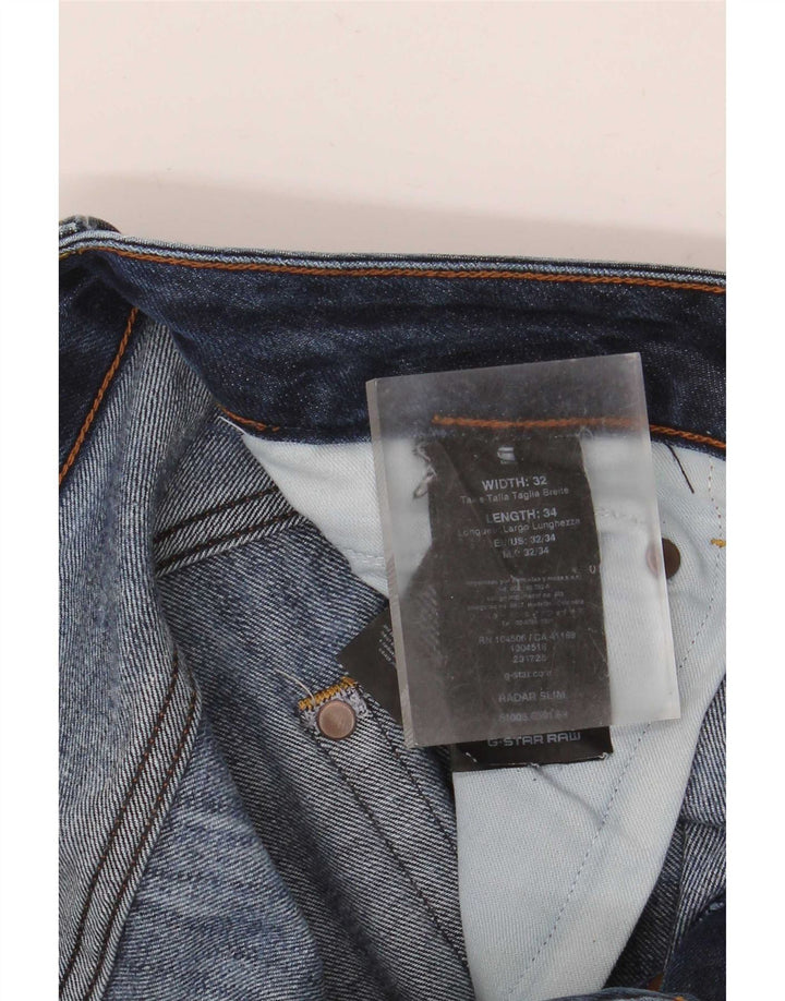 G-Star Mens Radar Slim Jeans W32 L34 Blue Cotton