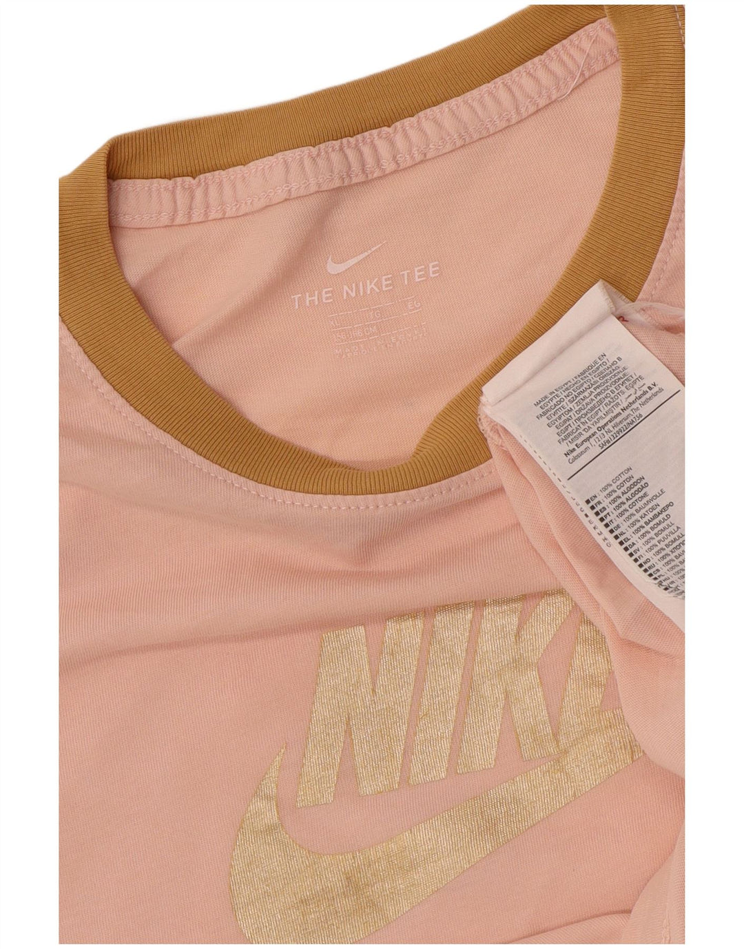 NIKE Girls Graphic T-Shirt Top 13-14 Years XL Pink Cotton