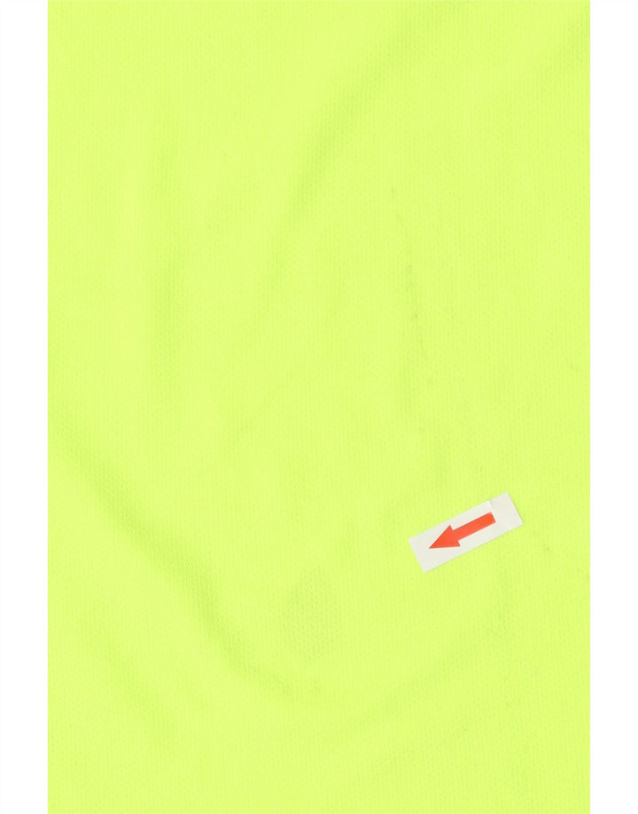 Nike Mens Dri Fit T-Shirt Top Medium Yellow Polyester