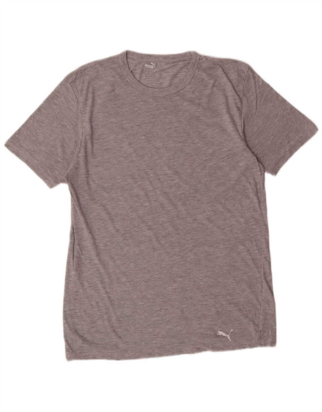 PUMA Womens T-Shirt Top UK 14 Large Grey Cotton