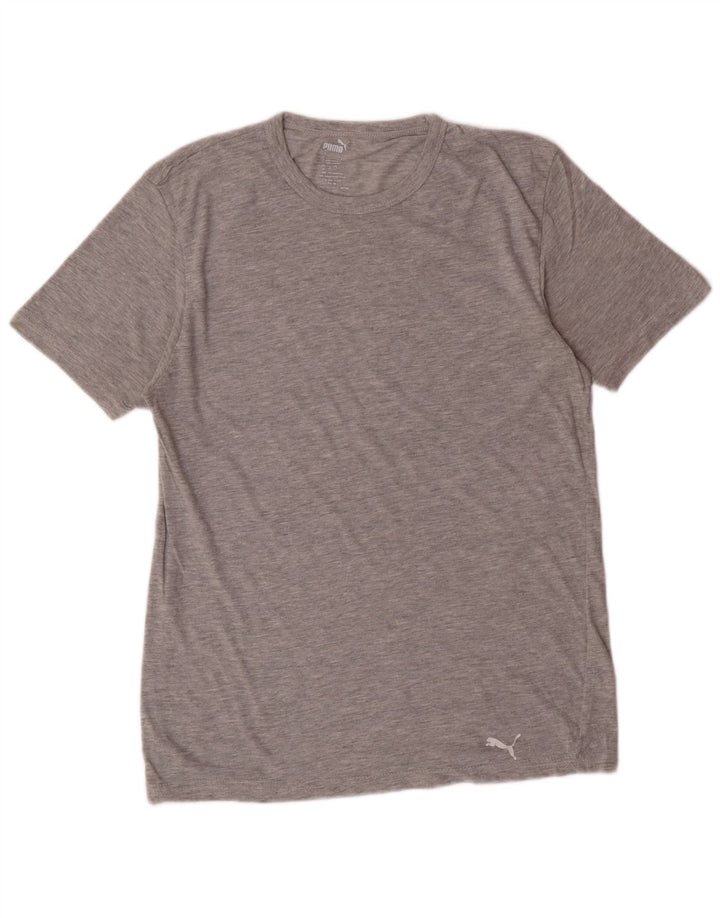 PUMA Womens T-Shirt Top UK 14 Large Grey Cotton