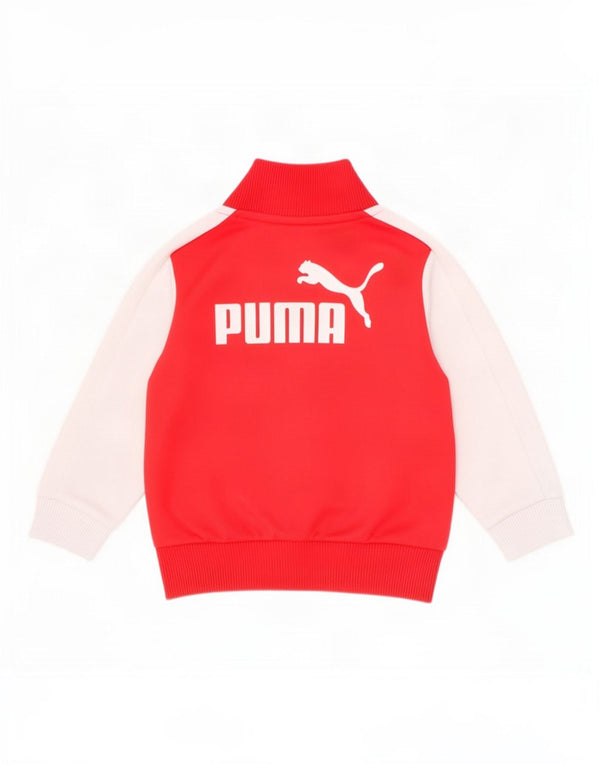 Puma Baby Boys Graphic Tracksuit Top Jacket 6-9 Months Red Colourblock