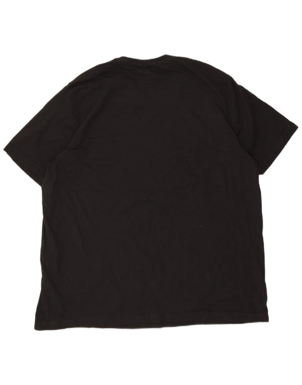 Adidas Mens Graphic T-Shirt Top 2XL Black Cotton