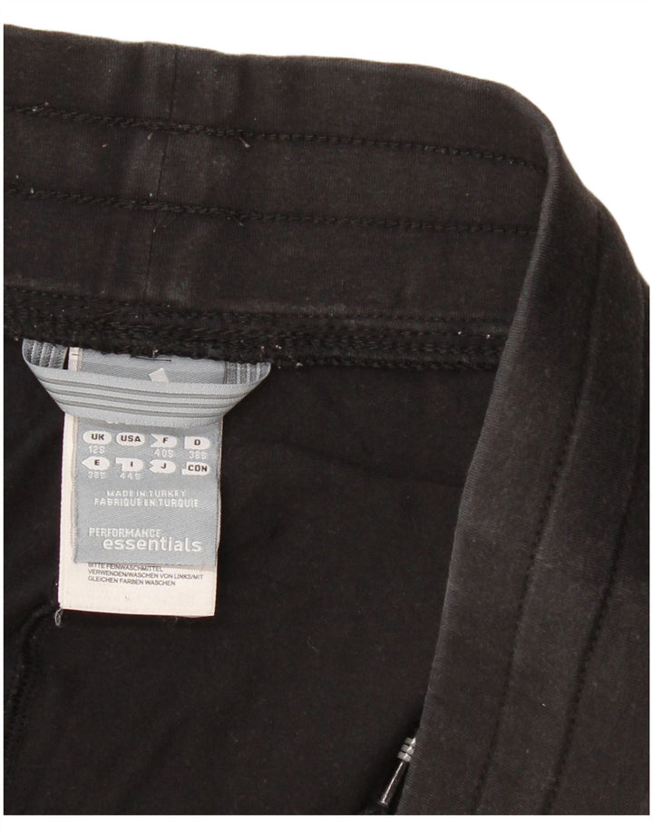 Adidas Womens Tracksuit Trousers UK 12 Medium Black Cotton