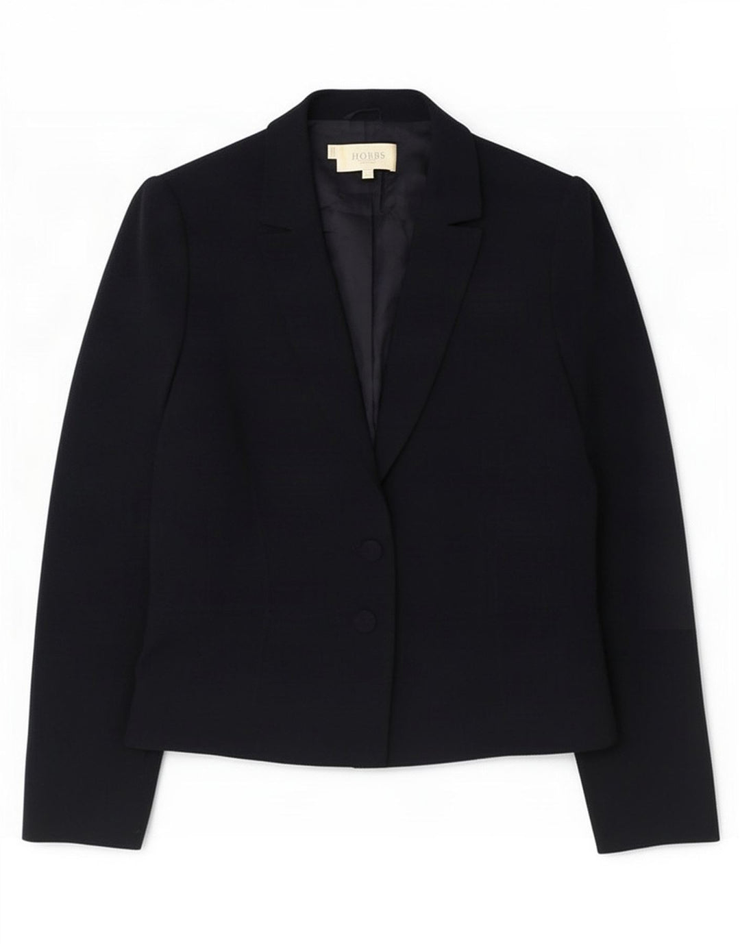Hobbs Womens 2 Button Blazer Jacket UK 14 Large Navy Blue Polyester
