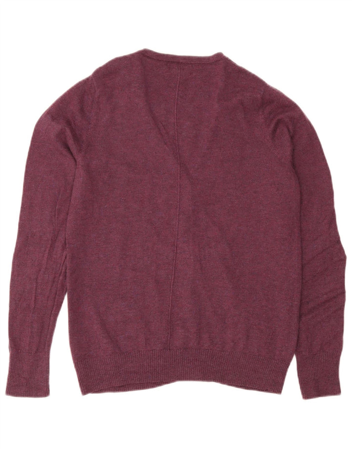 Fat Face Womens Cardigan Sweater UK 12 Medium Burgundy Wool