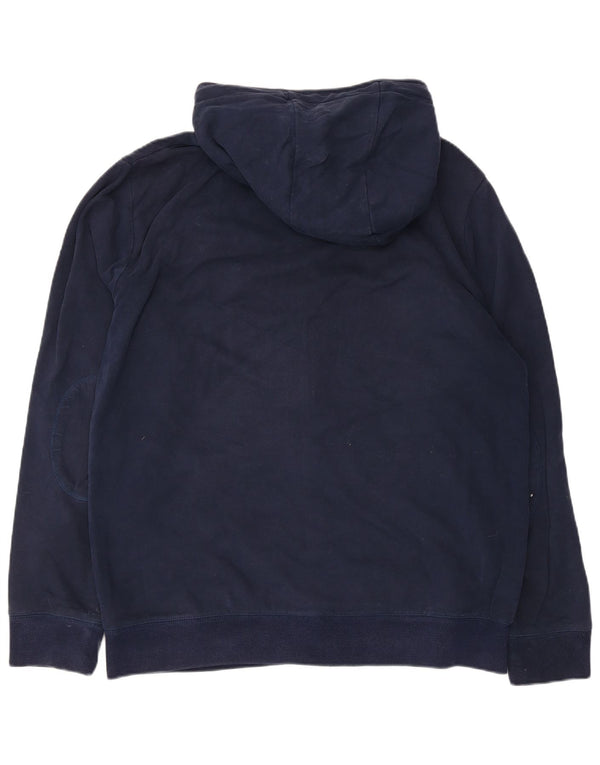 Crew Clothing Mens Zip Hoodie Sweater XL Navy Blue Cotton