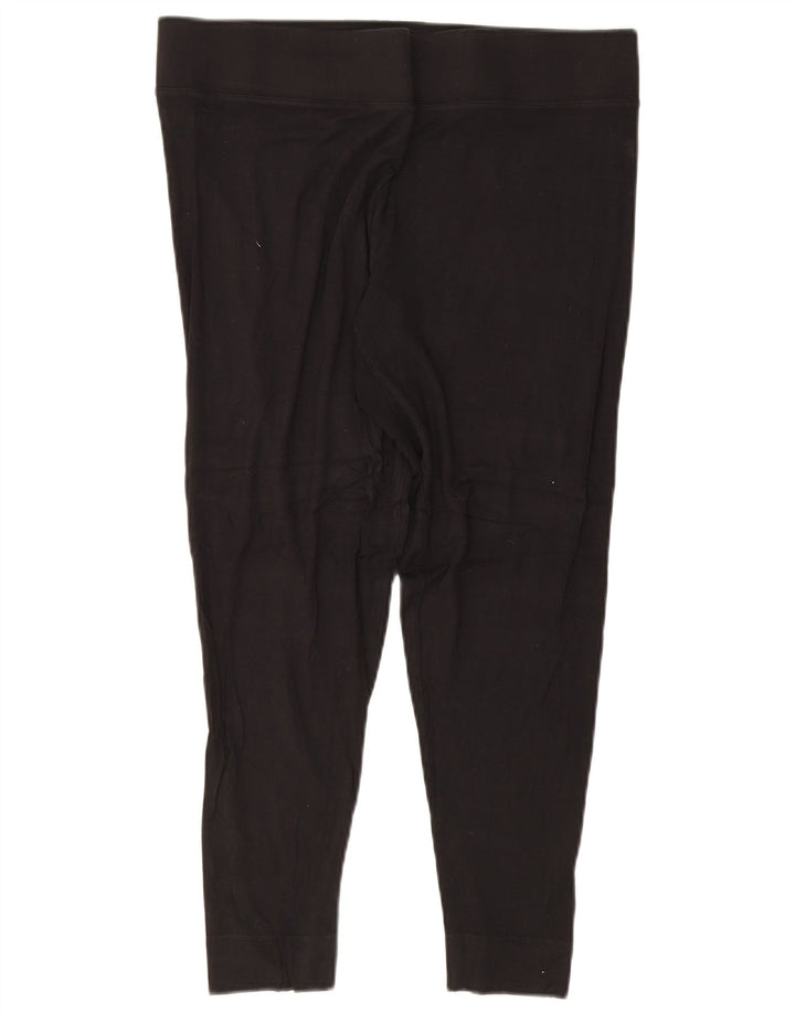Marks & Spencer Womens Capri Leggings UK 18 XL Black Viscose