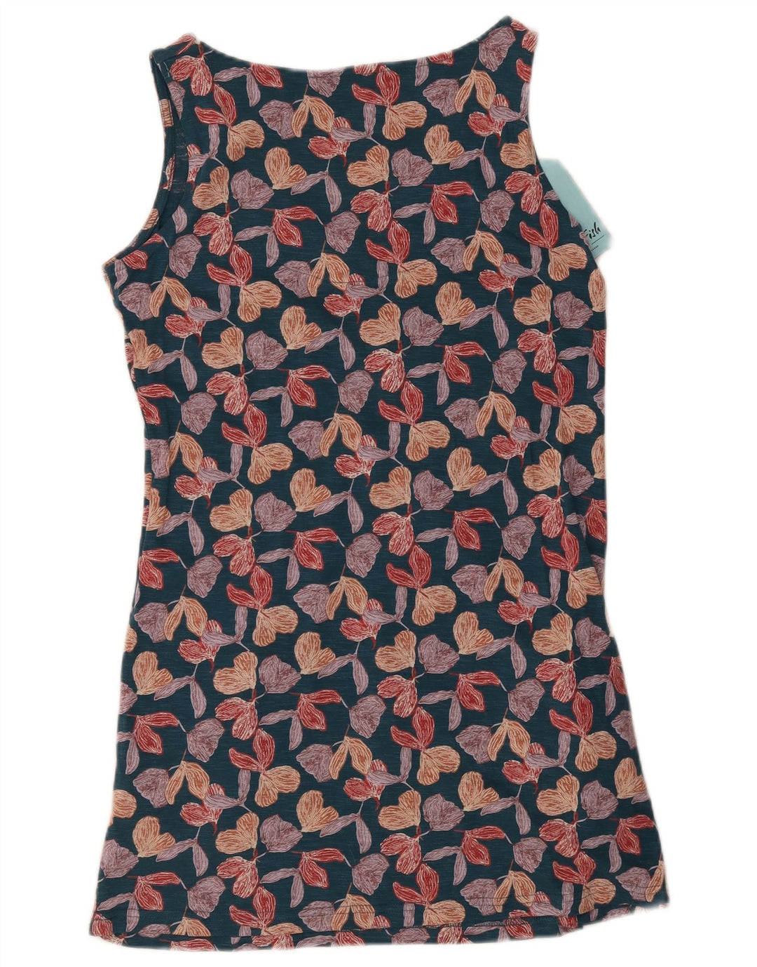 Weird Fish Womens Sleeveless A-Line Dress UK 14 Medium Multicoloured Floral