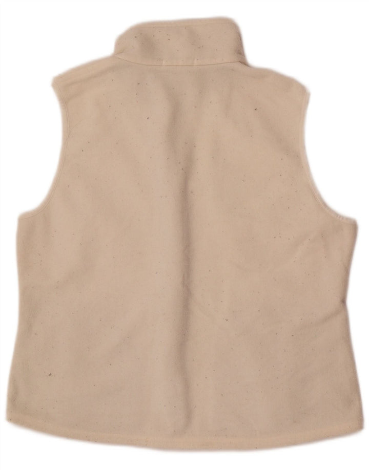 Marks & Spencer Womens St. Michael Fleece Gilet UK 14 Large Off White